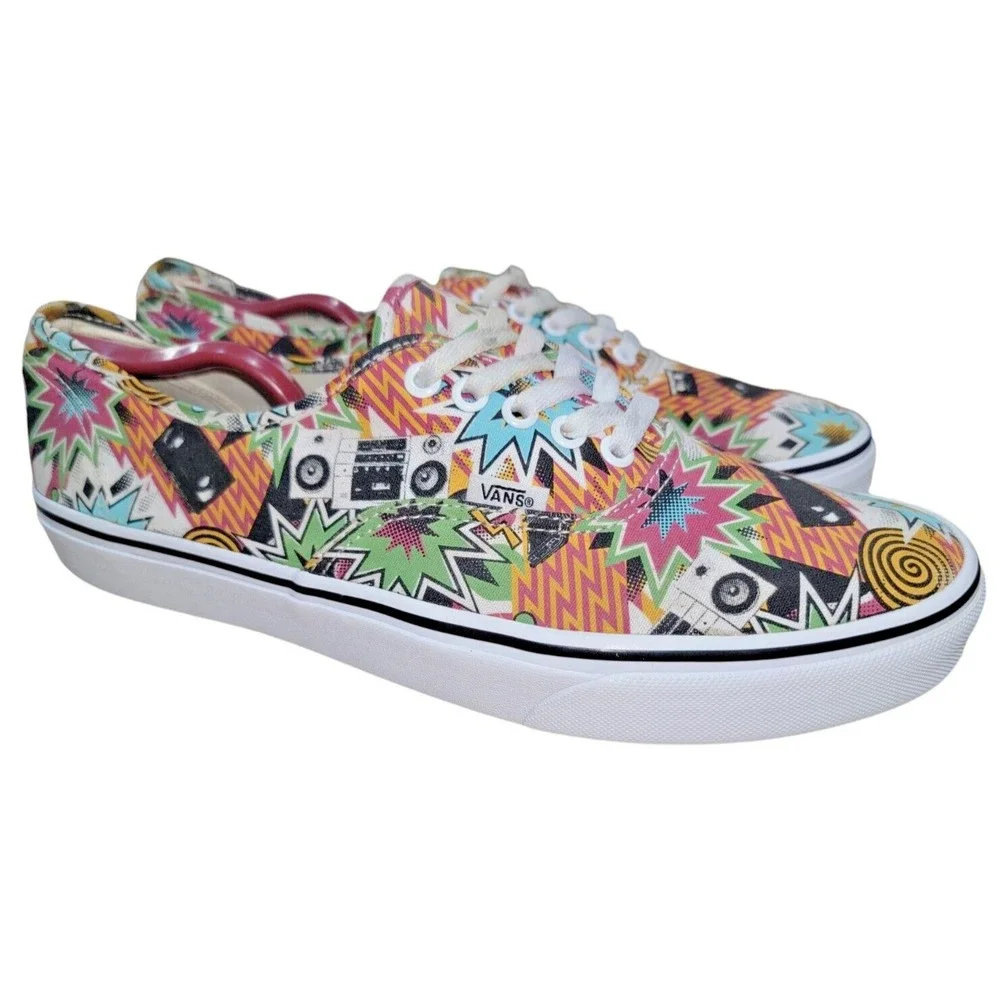 Vans Authentic 80's Boombox Mixtape Retro Cassette City Skate Shoes Sz 11.5